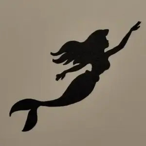 Ariel silhouette wall art (the little mermaid)