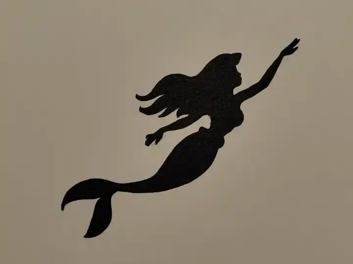 Ariel silhouette wall art (the little mermaid)