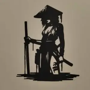 Asian warrior princess wall art