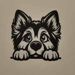 Baby dog wall art