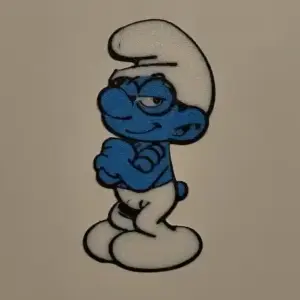 Brainy smurf wall art