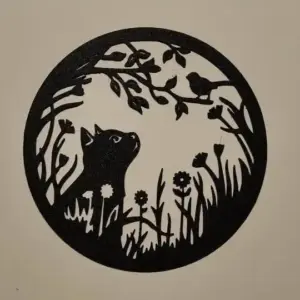 Cant and bird silhouette wall art