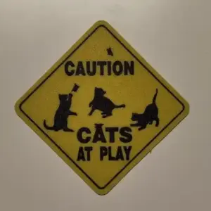 Cats at play coaster or wall art