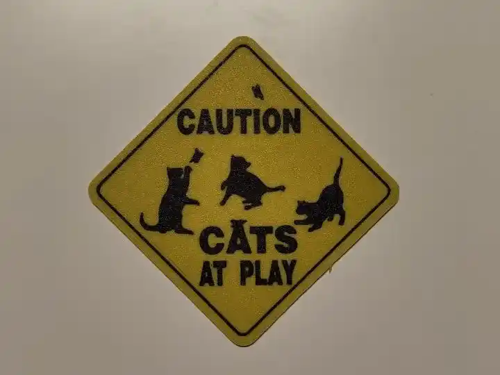 Cats at play coaster or wall art