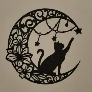 Christmas cat wall art