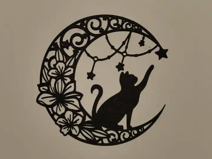Christmas cat wall art