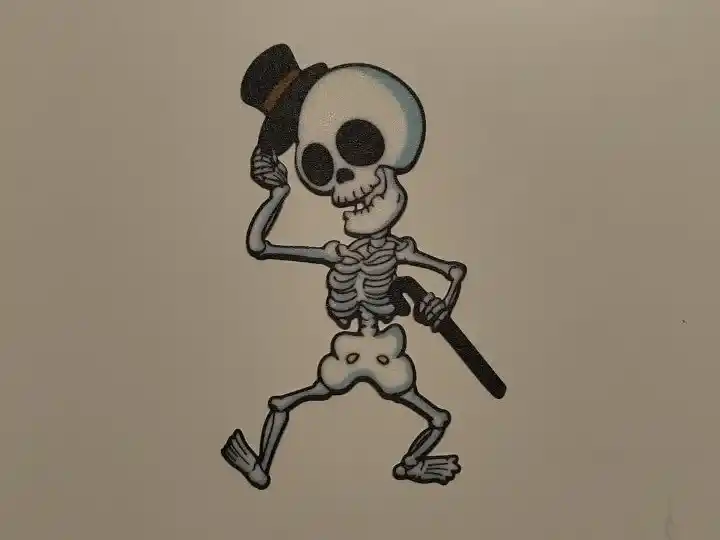 Cute skelleton wall art