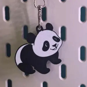 Cute compact panda keychain