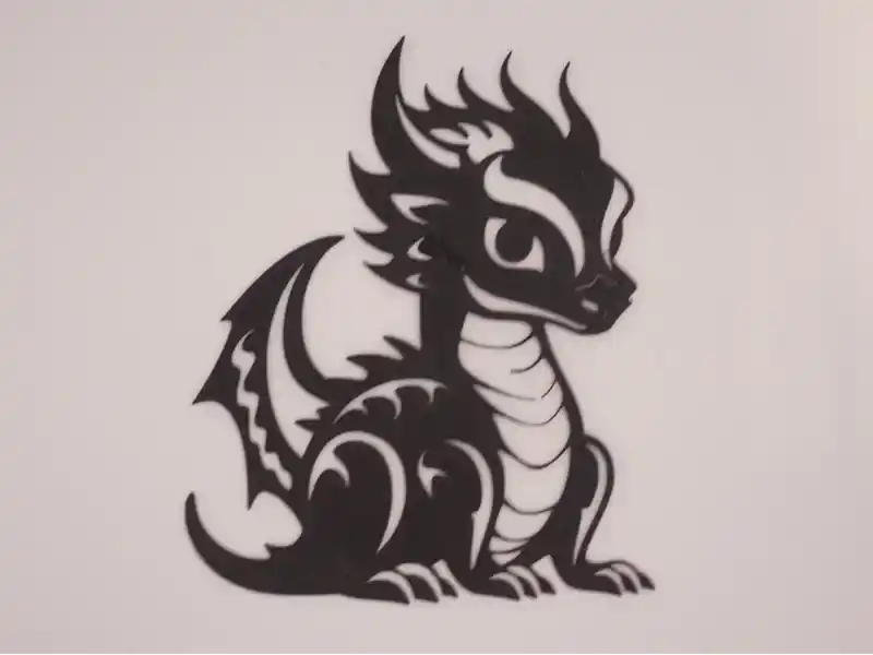 Cute dragon silhouette