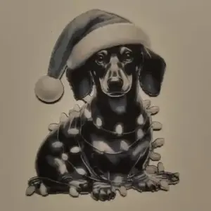 Dachshund at christmas (hueforge)