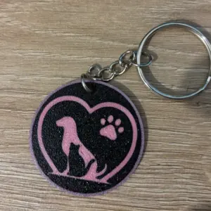 Dog and cat keychain