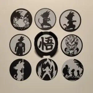 Dragon ball coaster collection with holder