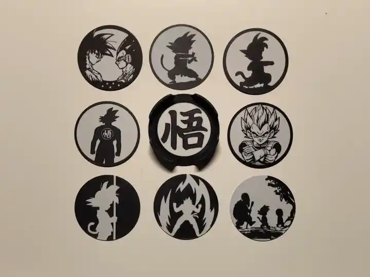 Dragon ball coaster collection with holder