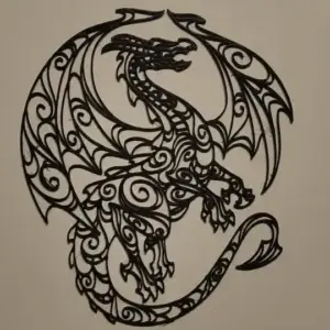 Dragon line art