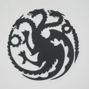 Dragon tree heads silhouette