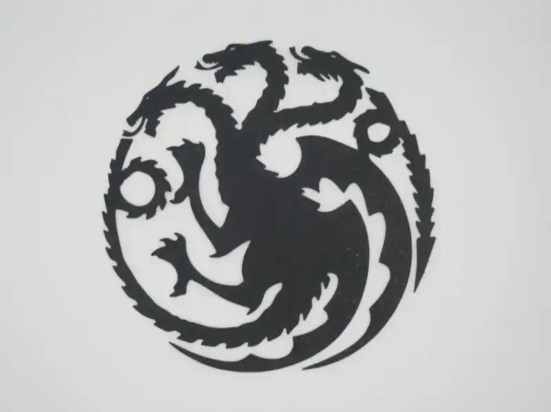 Dragon tree heads silhouette