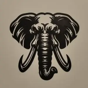 Elephant head wall art