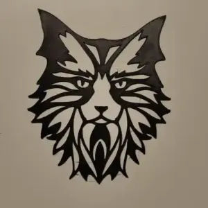 Fox silhouette wall art