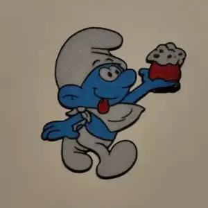 Greedy smurf wall art
