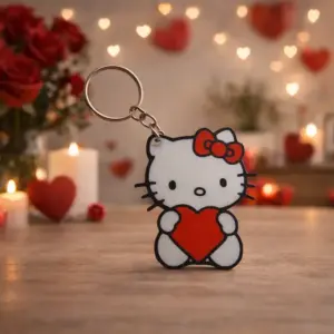 Hello kitty LOVE valentines Keychain