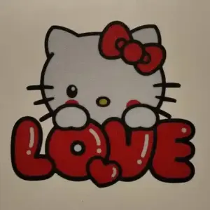 Hello kitty love wall art