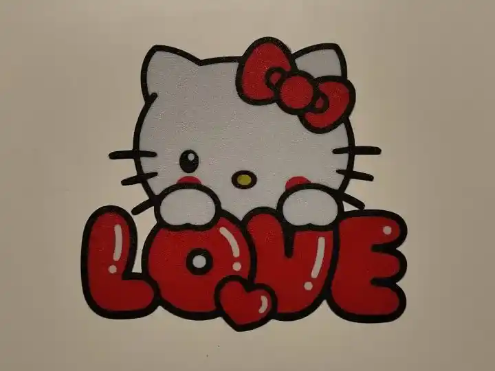 Hello kitty love wall art