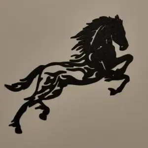 Jumping horse wall art
