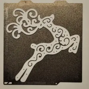 Jumping reindeer christmas wall art