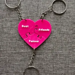 Keychain Hearts Best Friends Forever