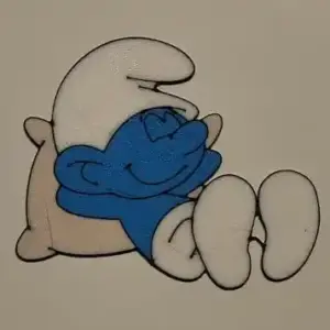 Lazy smurf wall art