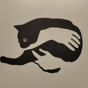 Lovely cat (silhouette) wall art