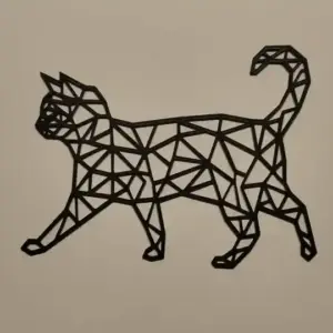 Lowpoli cat wall art
