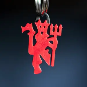Manchester United Red Devil Logo Keyring