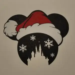 Mickey mouse disneyland in christmas wall art
