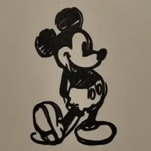 Mickey mouse line art