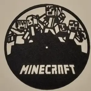 Minecraft clock wall decor