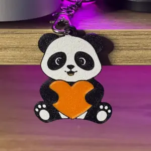 Panda Keychain with heart