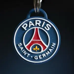 Paris Saint-Germain F.C. (PSG) Logo Keyring