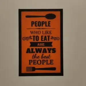 People who like to eat wall art