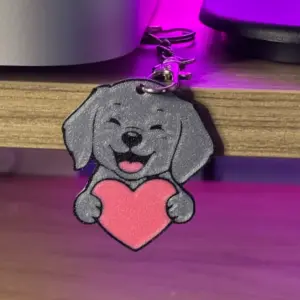 Simple Dog Pendant Keychain