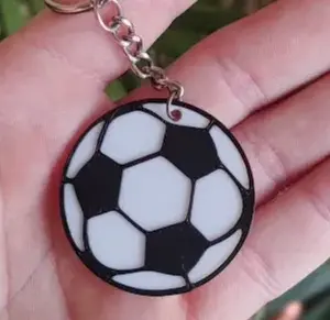 Soccer Ball Keychain with Relief