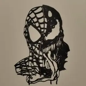 Spiderman and venom wall art