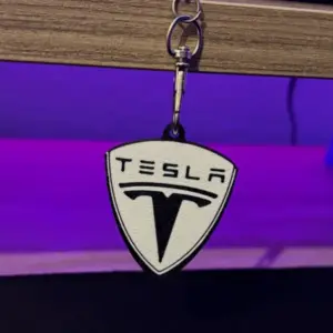 Tesla Logo Keychain