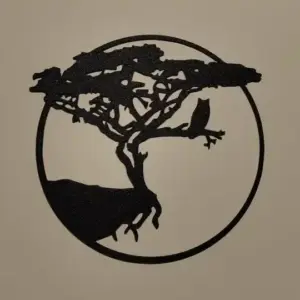 Tree with bird wall art
