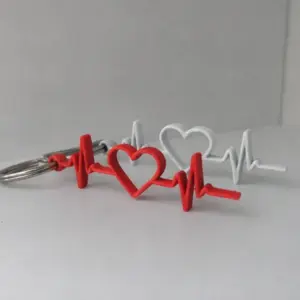 Valentines Day Heartbeat Keychain Hanger