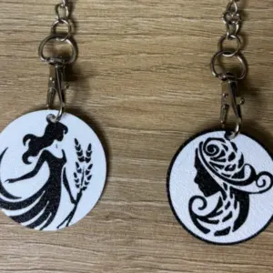 Virgo Zodiac Sign Keychain