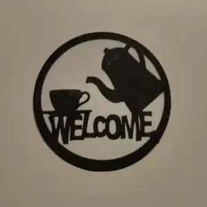 Welcome coffee coaster