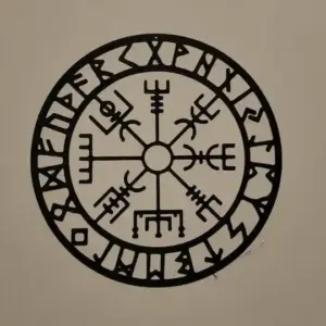 Ancient compass wall art
