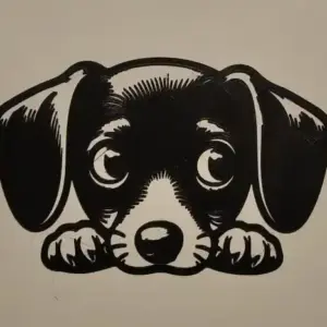 Baby dachshund silhouette