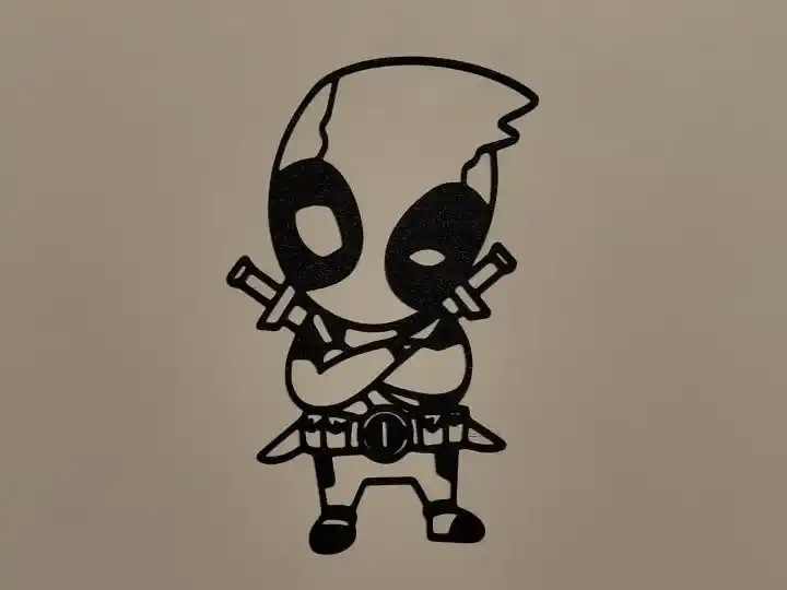 Baby deadpool wall art